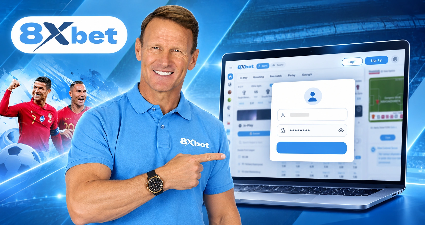 Cách đăng nhập 8xbet trên website